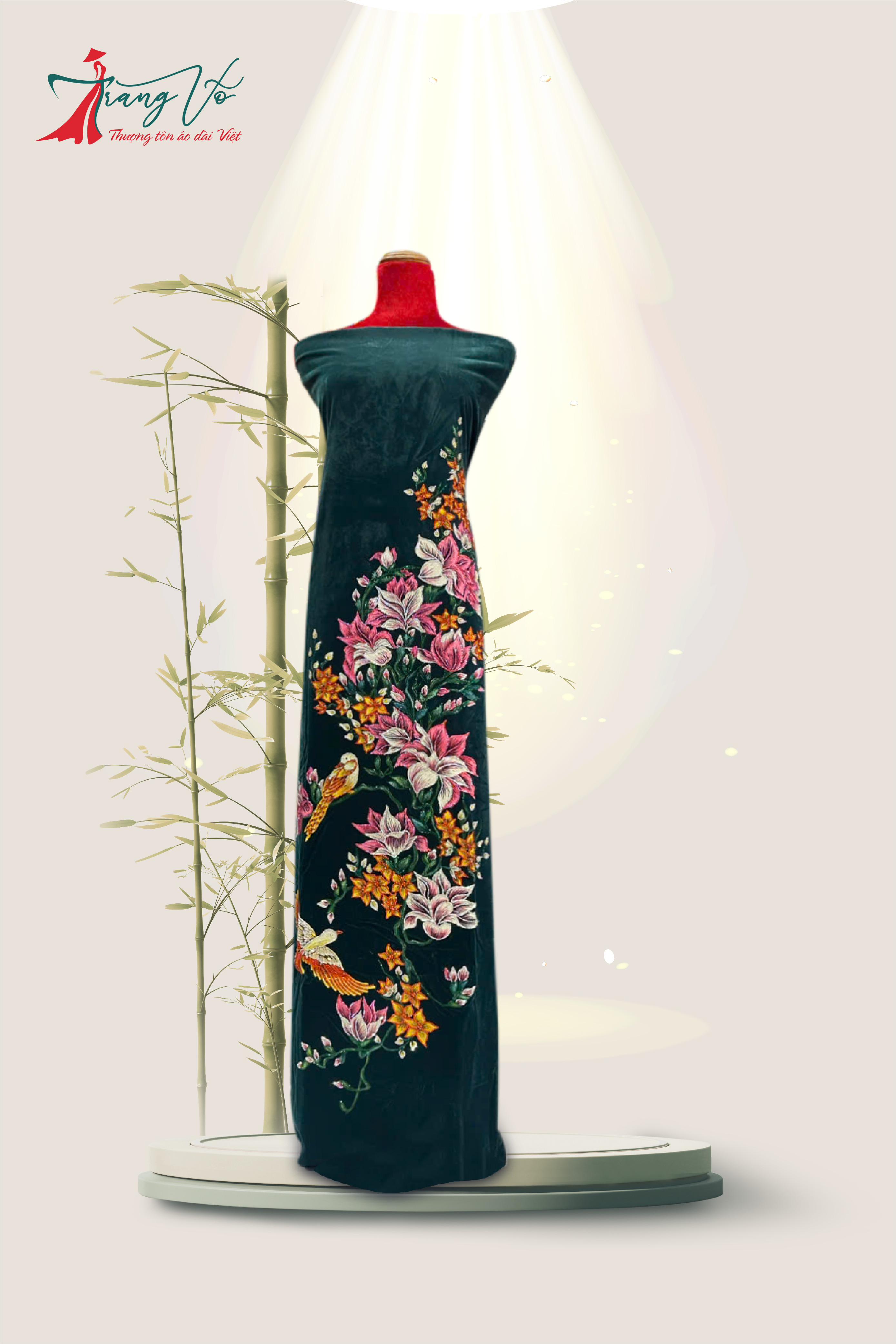 NHUNG TUYẾT VẼ ÉP ĐÁ CAO CẤP HỌA TIẾT CỔ ĐIỂN XANH #02112411